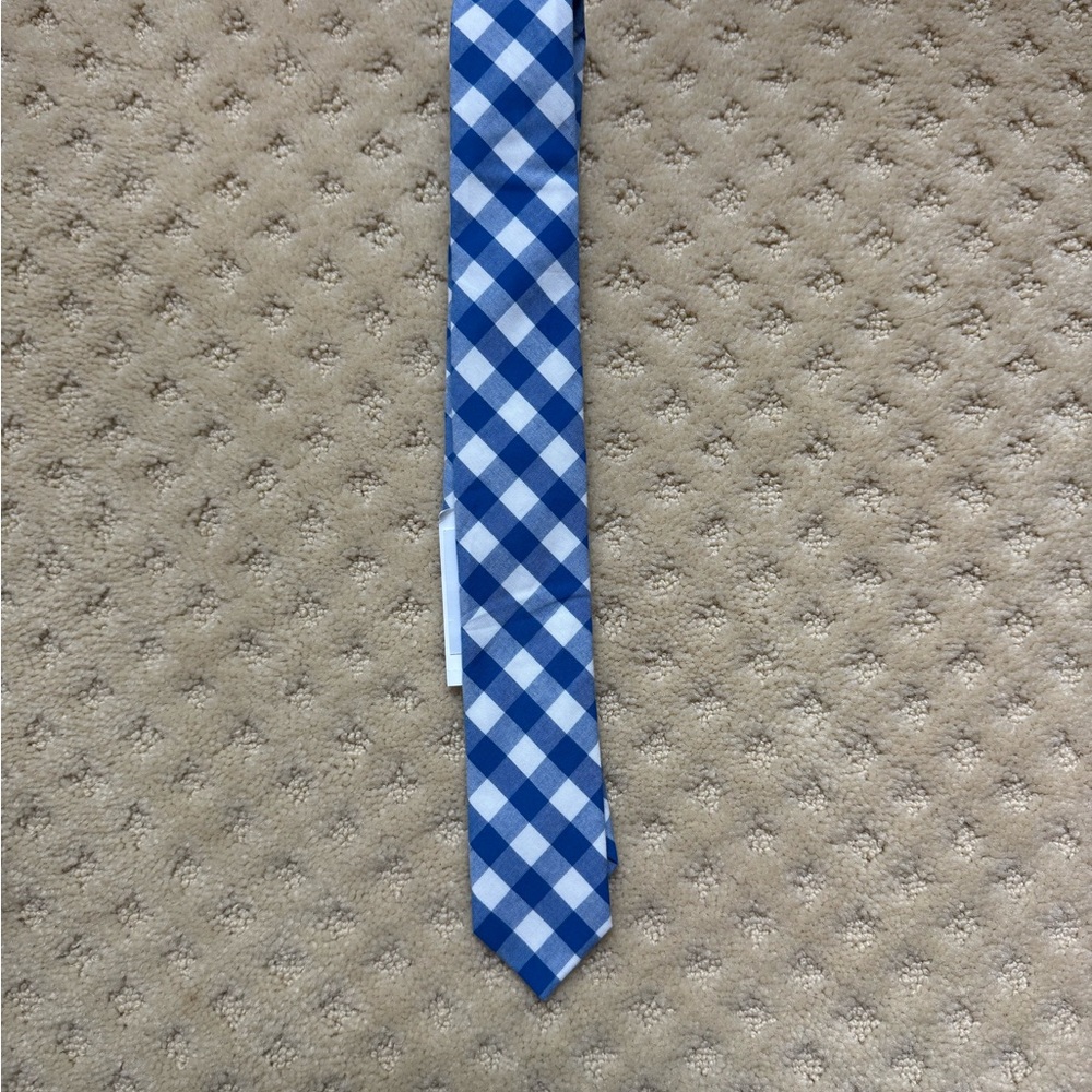 Crewcuts Kids Checkered Blue and White Tie
